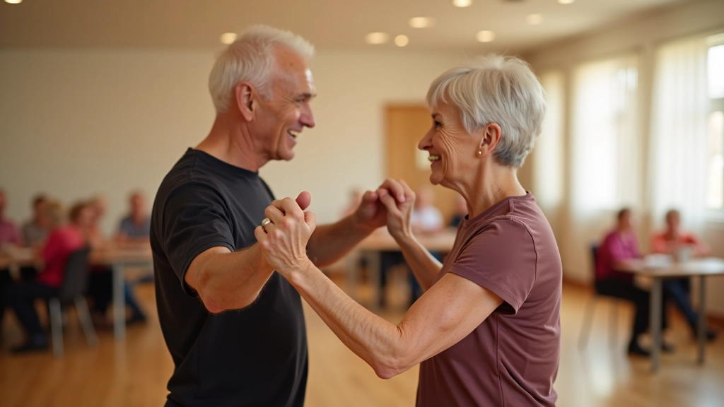 Two dancers in a proper frame position, demonstrating correct posture and arm placement for partner dance